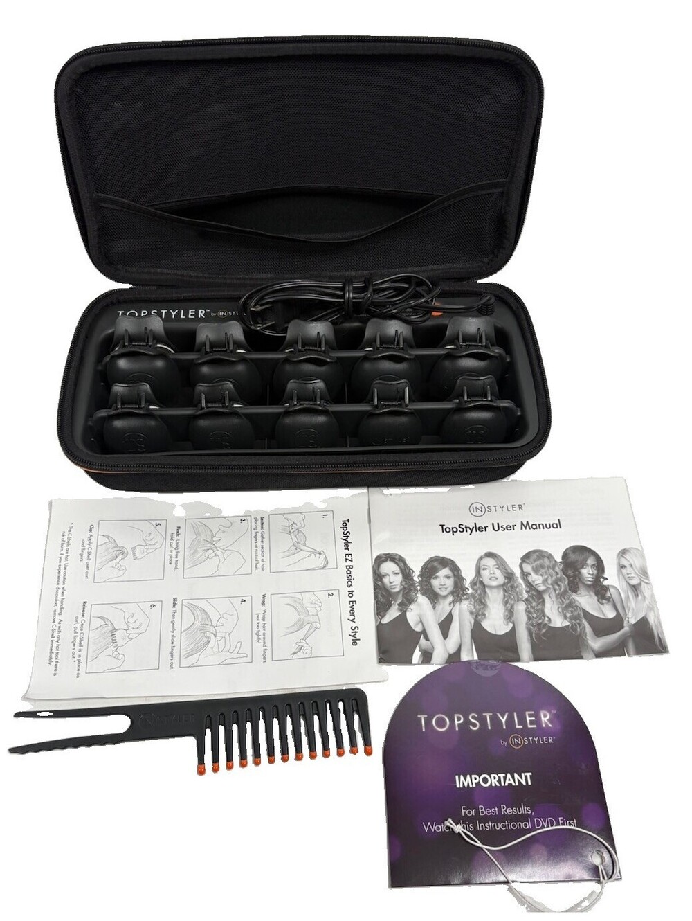 TopStyler by InStyler Heated Ceramic Styling Shells Set Of 15 Clips